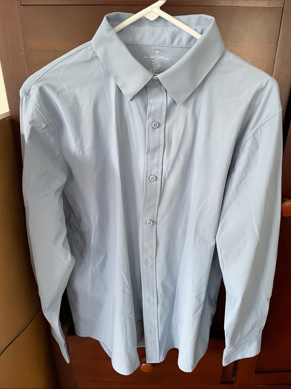 Fabletics dress shirt, Men’s Medium, blue, NWOT